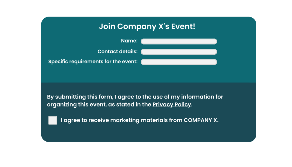 privacy compliant event registration forms example