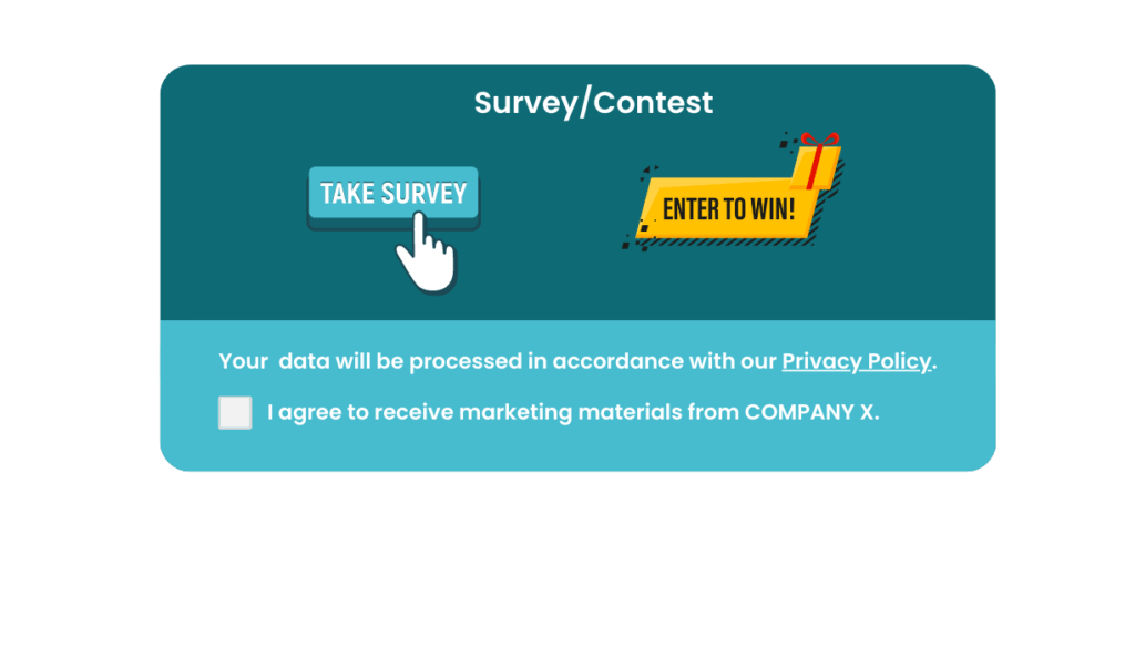 survey contest privacy compliant form example