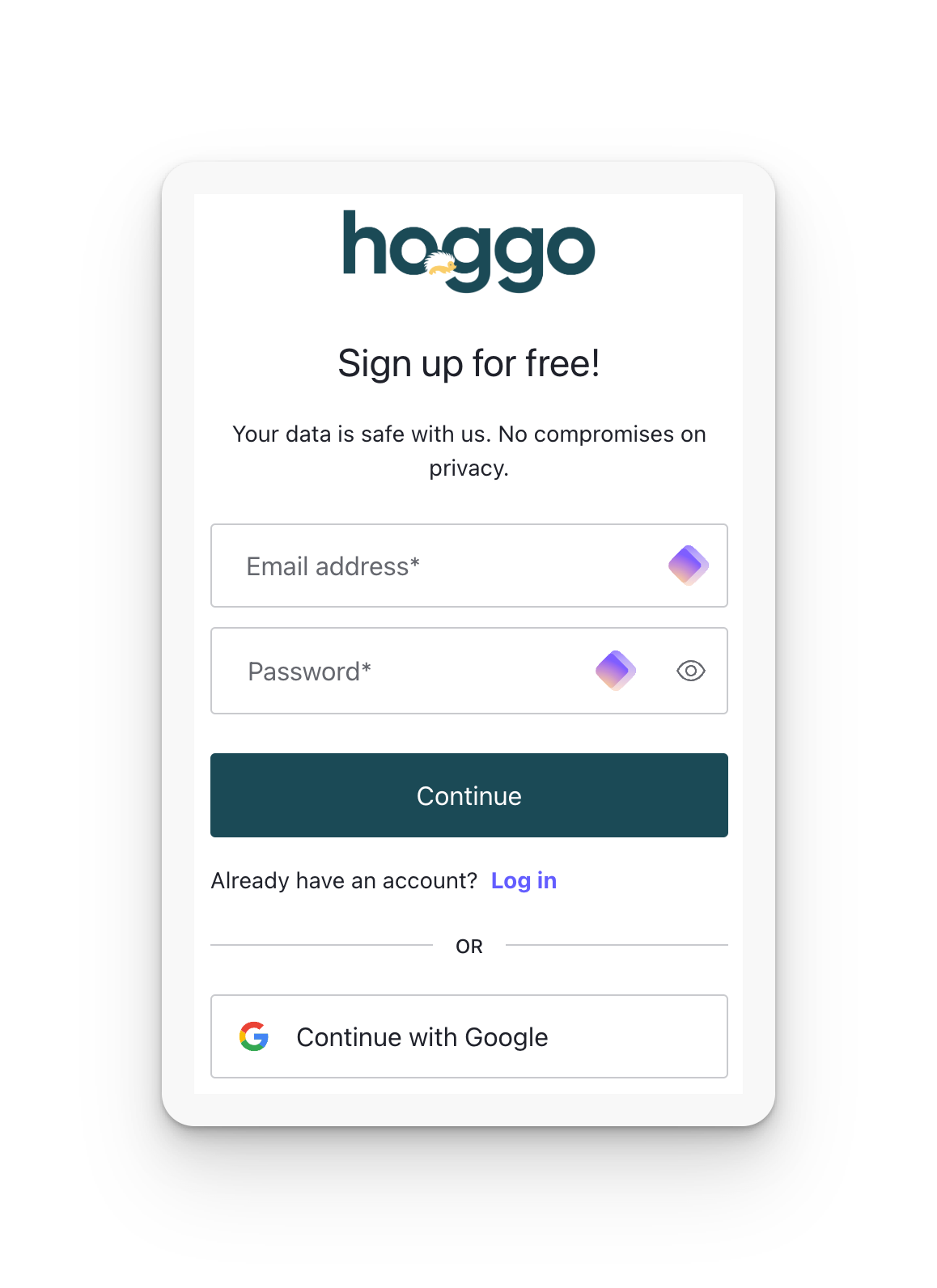 hoggo sign up